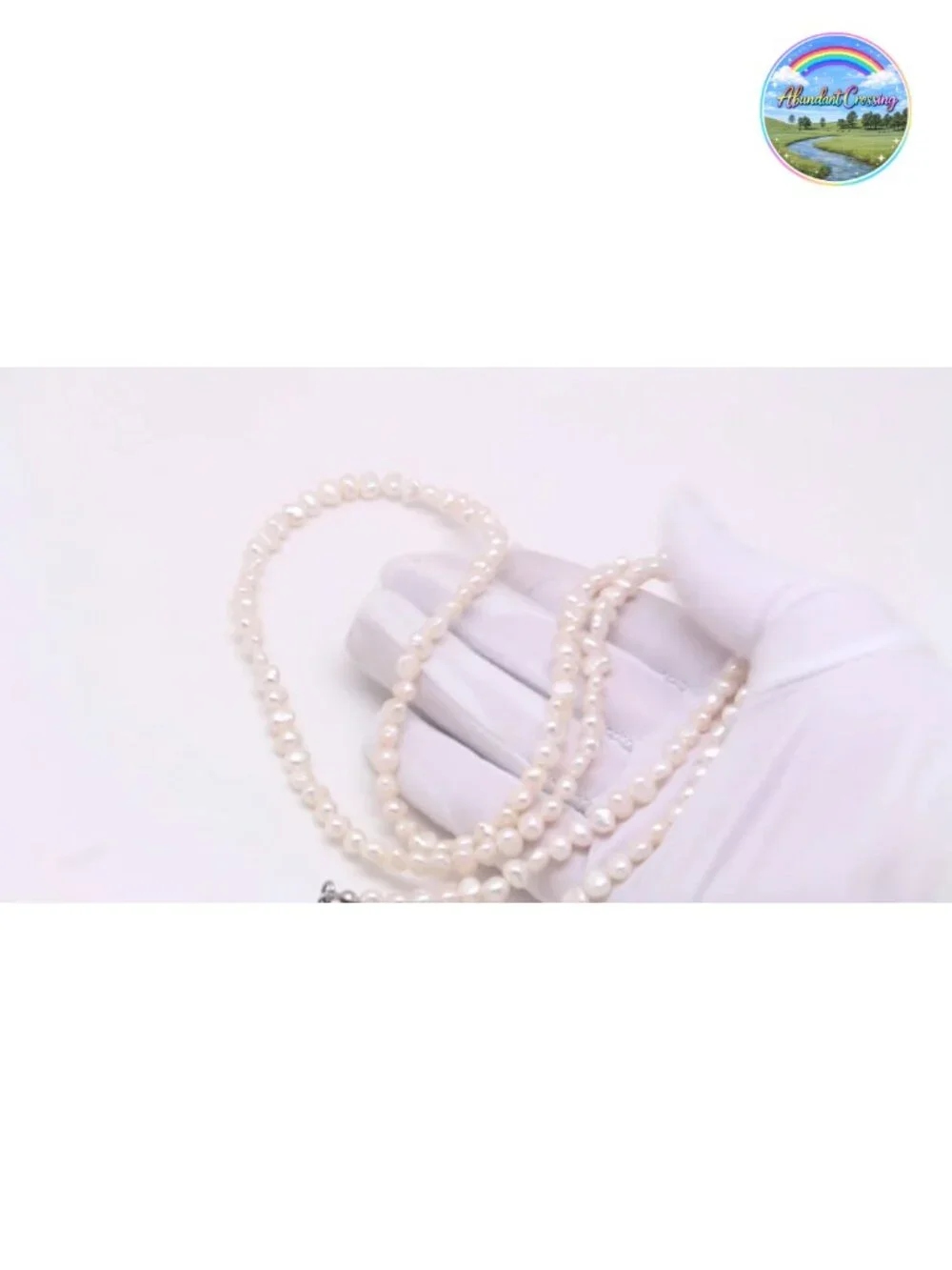 Freshwater Pearl Lanyard for ID Badges with Lobster Clasp